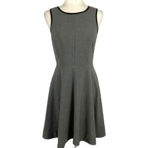 Rhyme Los Angeles Colorblock Grey and Black Skater Sleeveless Midi Dress Small